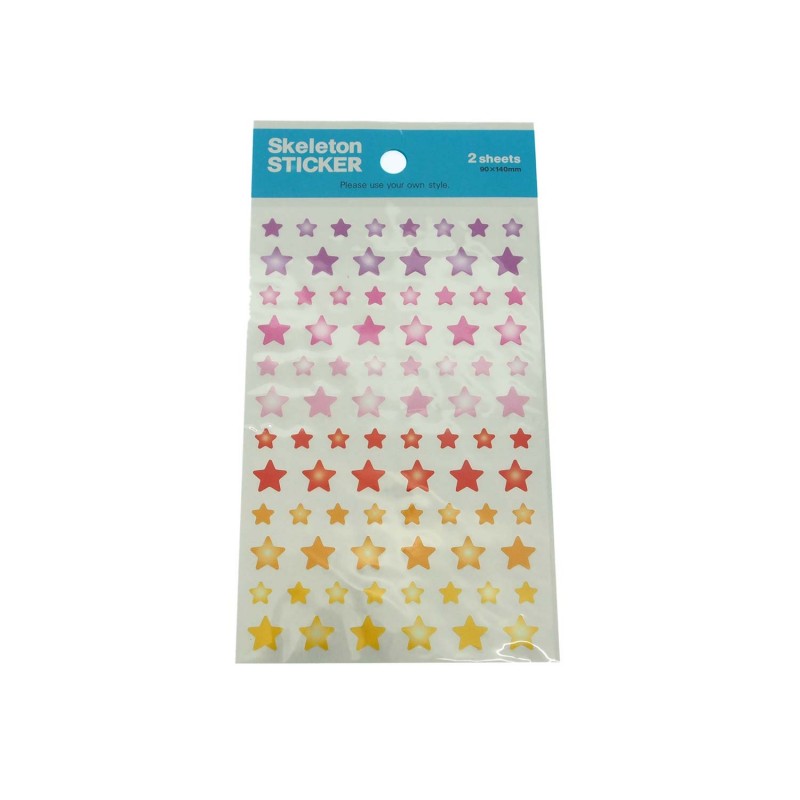 Skeleton Sticker 2 sheets Pink 90x140mm